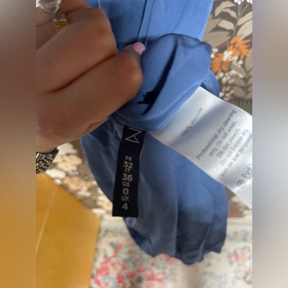 NWOT ZEYNEP ARCAY Cut Out Long Sleeve Dress in Blue size 0 - Picture 10 of 11